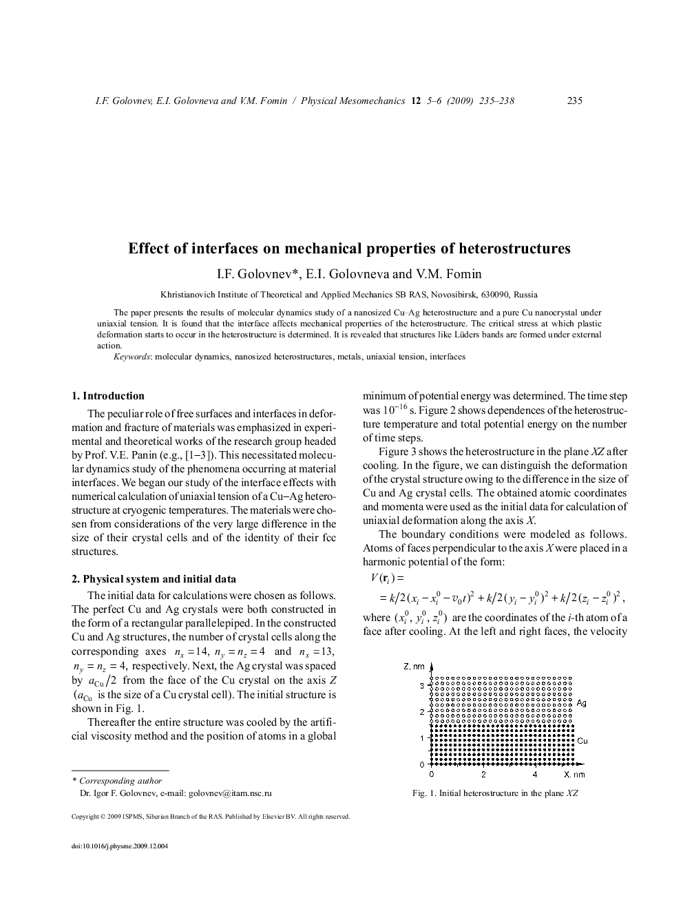 Effect of interfaces on mechanical properties of heterostructures