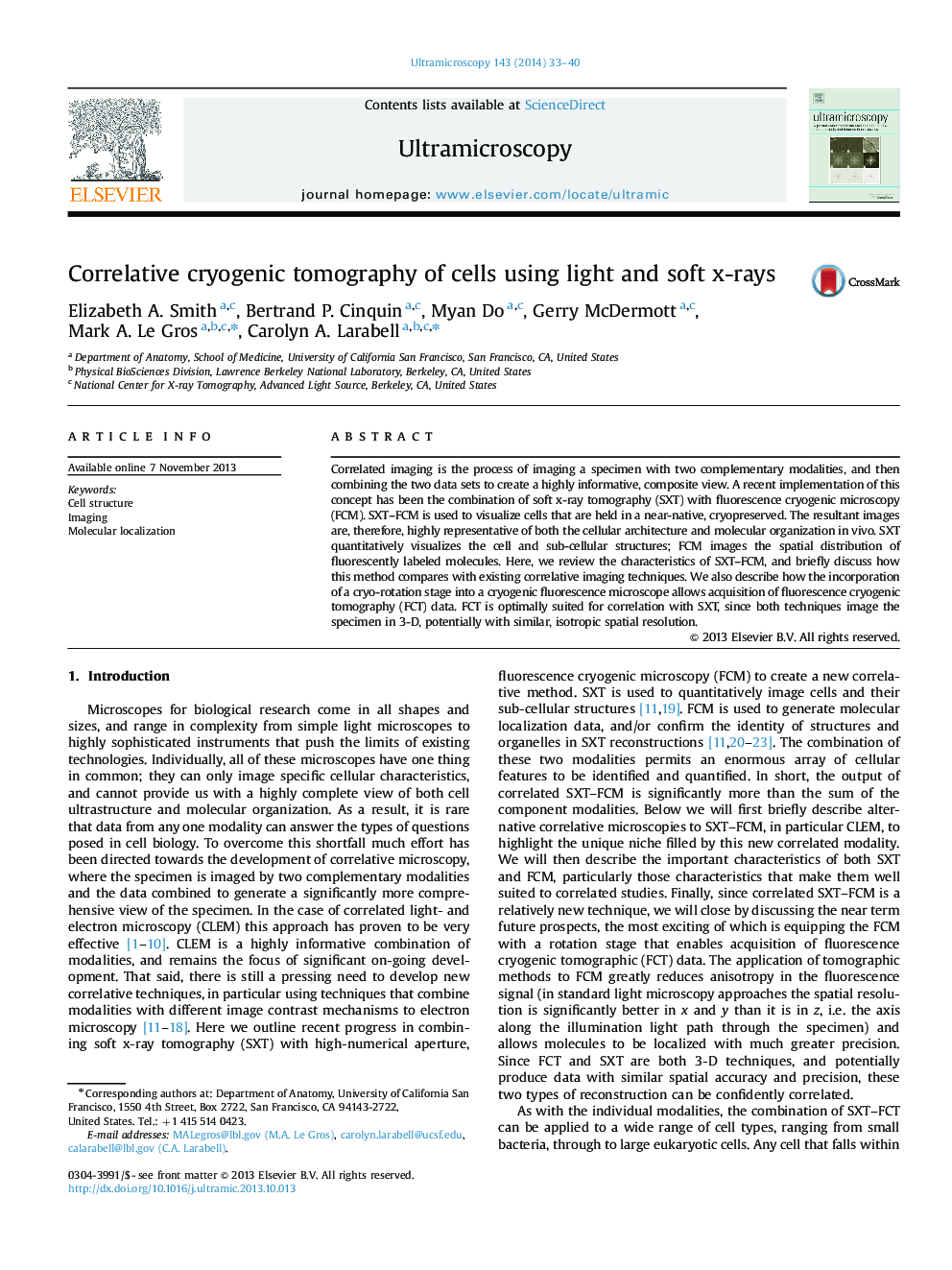 Correlative cryogenic tomography of cells using light and soft x-rays