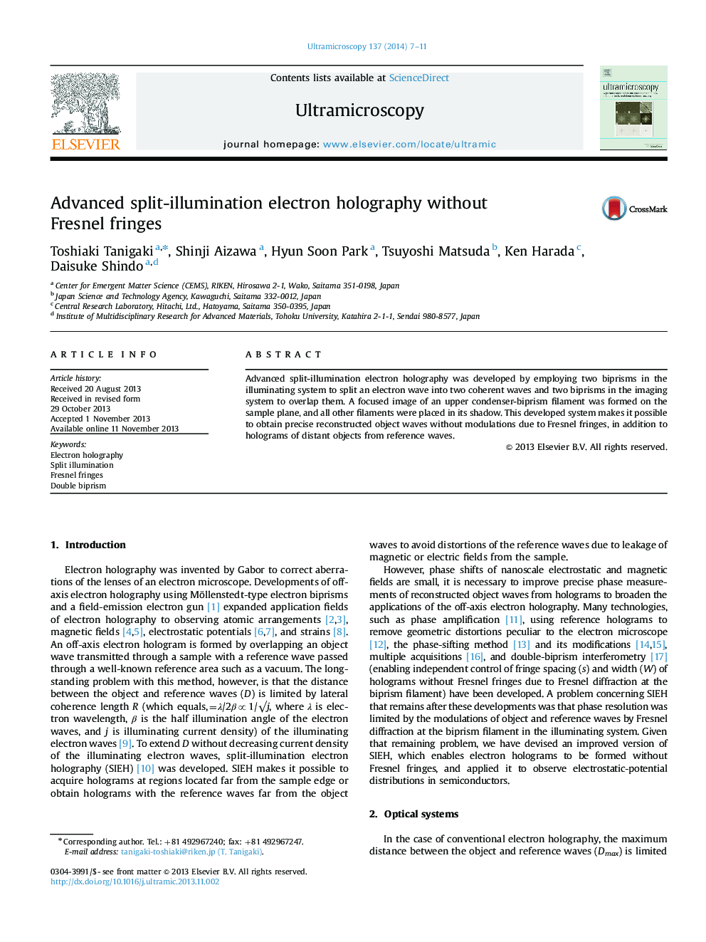 Advanced split-illumination electron holography without Fresnel fringes