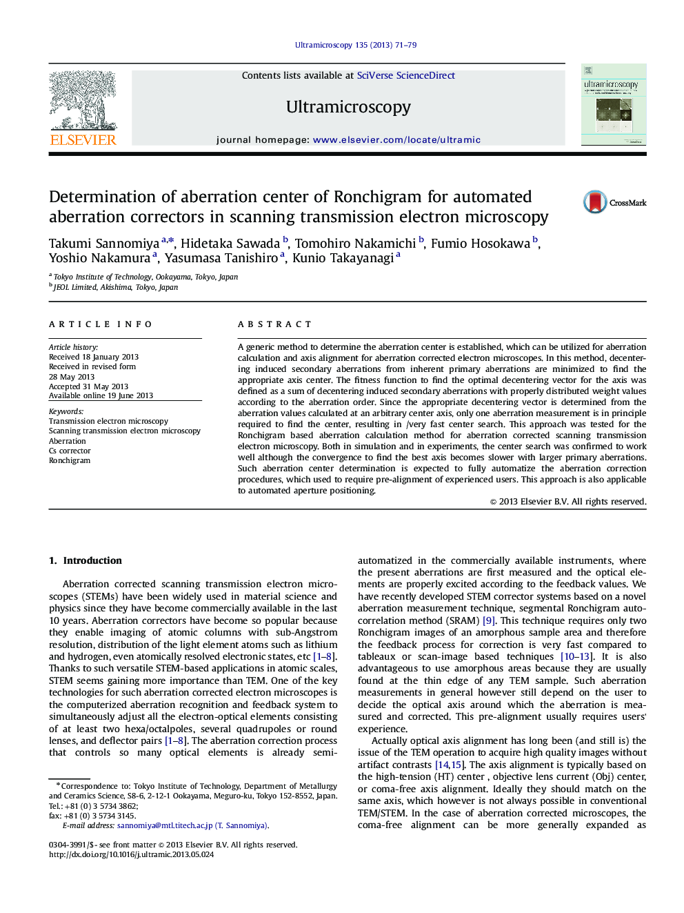 Determination of aberration center of Ronchigram for automated aberration correctors in scanning transmission electron microscopy