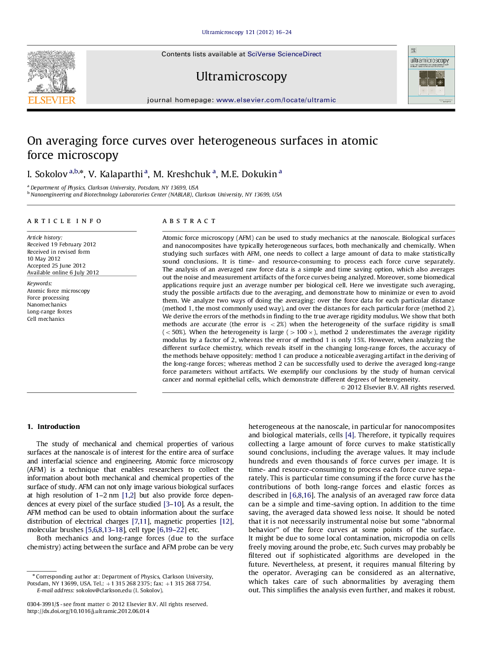 On averaging force curves over heterogeneous surfaces in atomic force microscopy