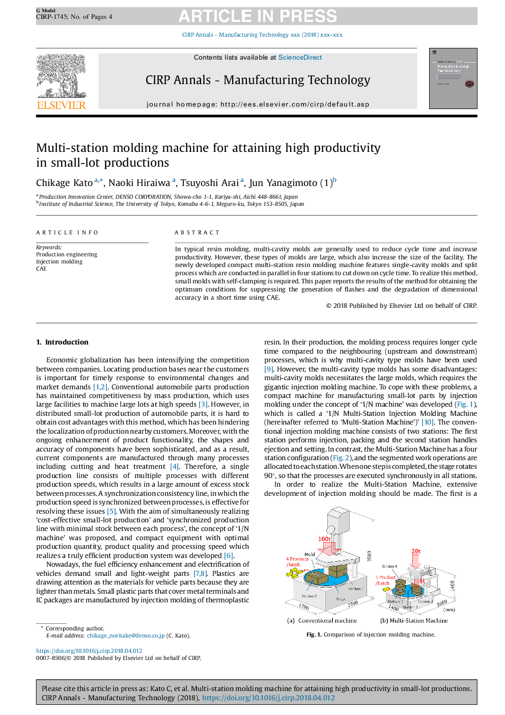 Multi-station molding machine for attaining high productivity in small-lot productions