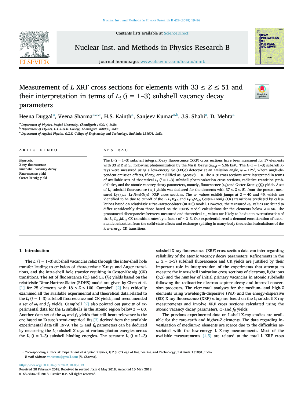 Measurement of L XRF cross sections for elements with 33â¯â¤â¯Zâ¯â¤â¯51 and their interpretation in terms of Li (iâ¯=â¯1-3) subshell vacancy decay parameters