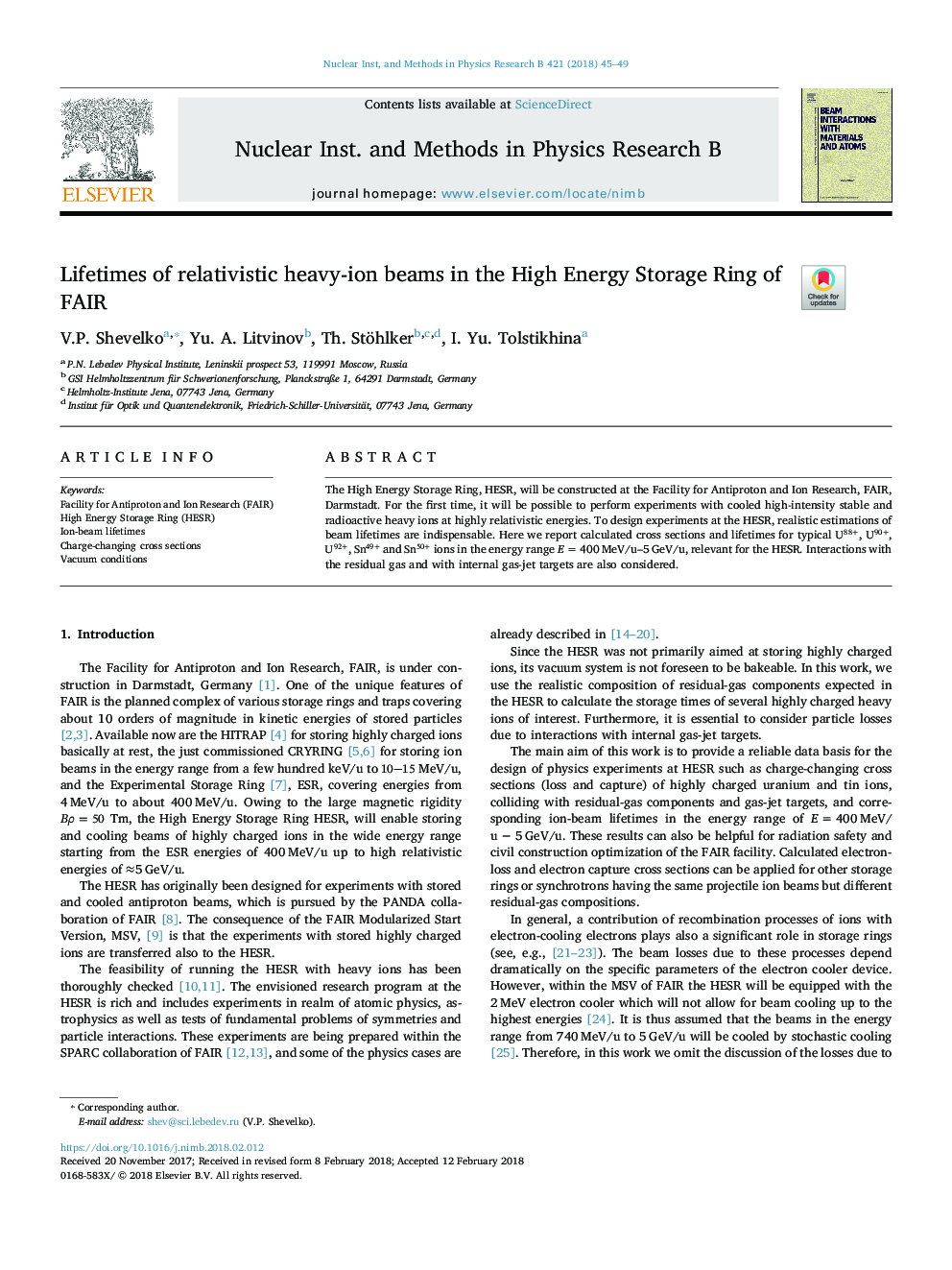 Lifetimes of relativistic heavy-ion beams in the High Energy Storage Ring of FAIR