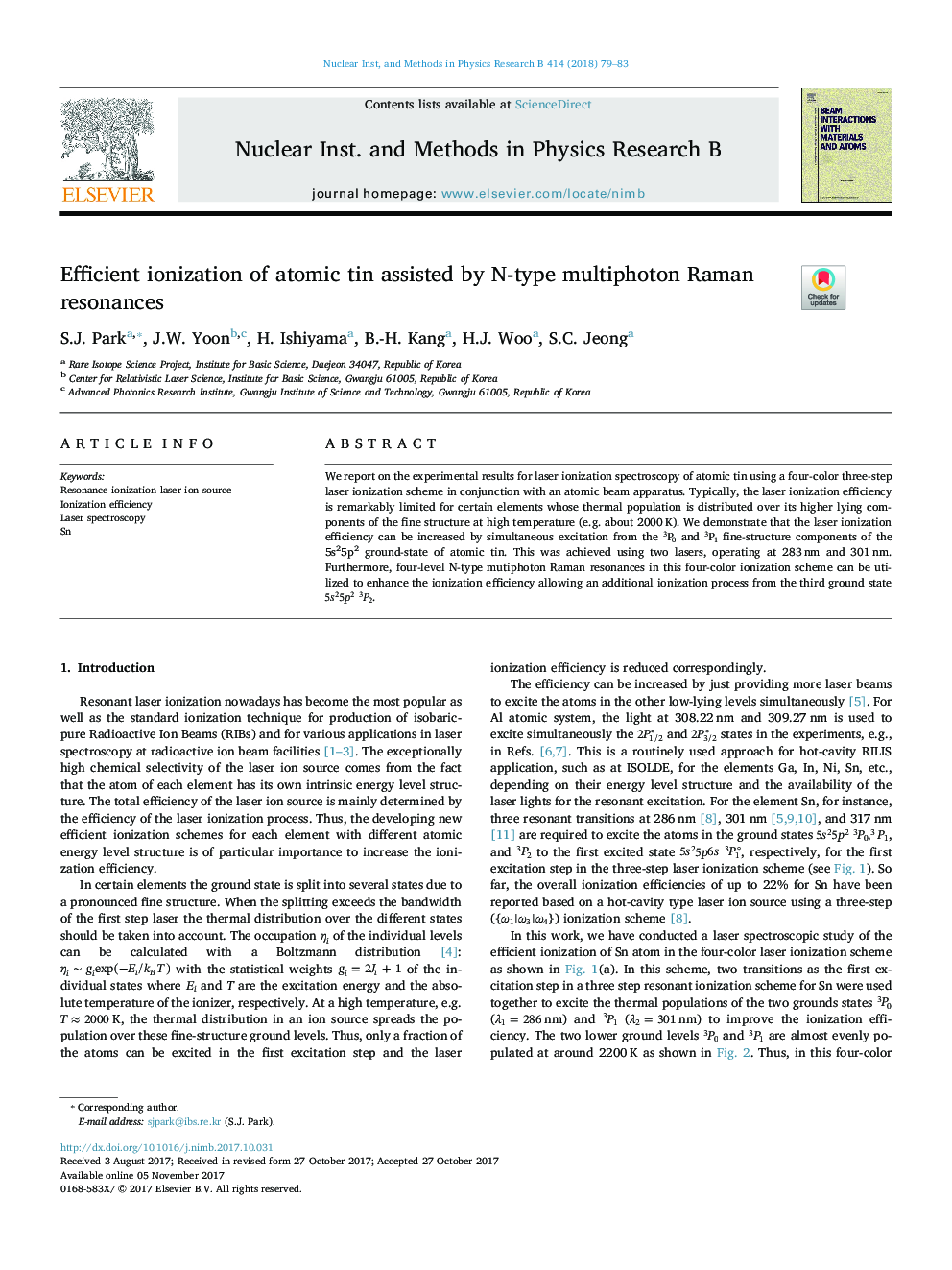 Efficient ionization of atomic tin assisted by N-type multiphoton Raman resonances