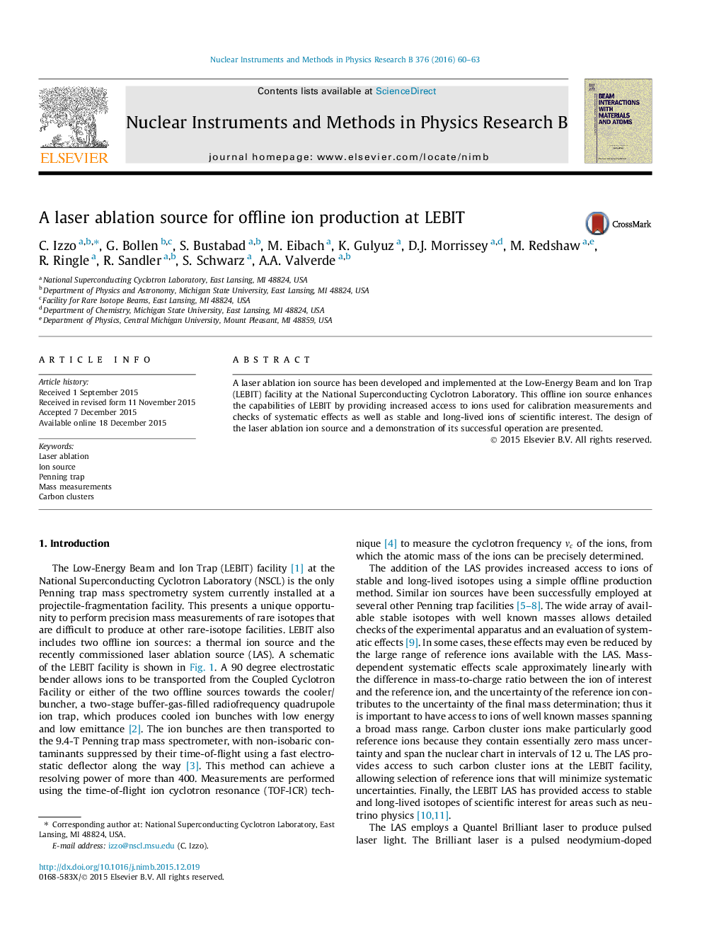 A laser ablation source for offline ion production at LEBIT