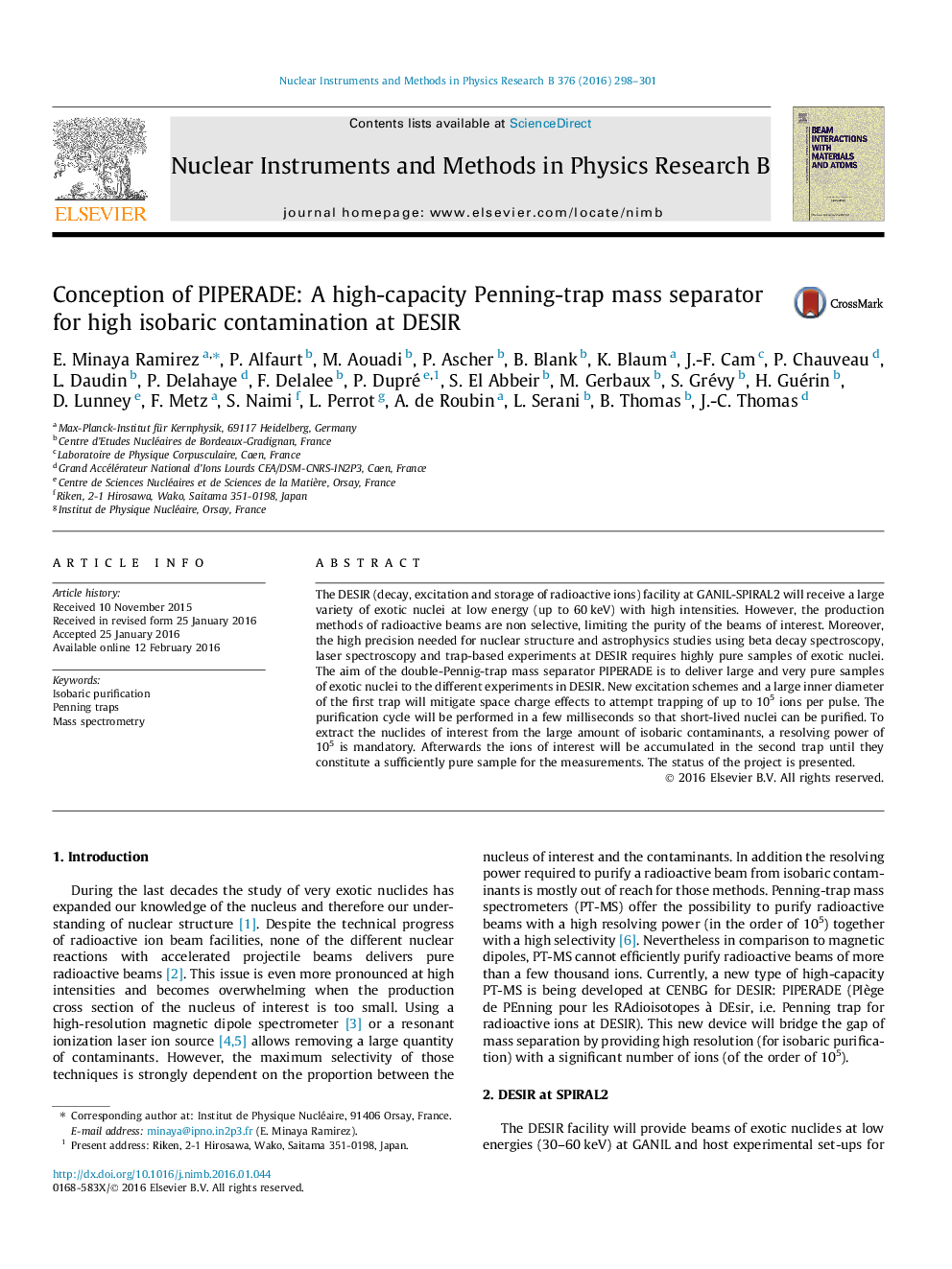 Conception of PIPERADE: A high-capacity Penning-trap mass separator for high isobaric contamination at DESIR