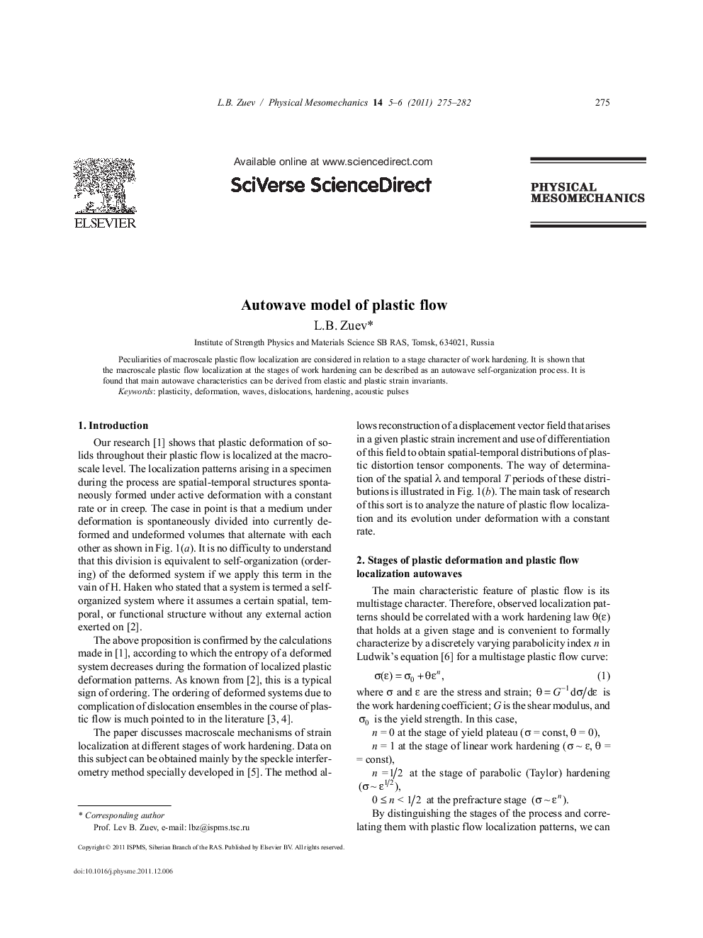 Autowave model of plastic flow