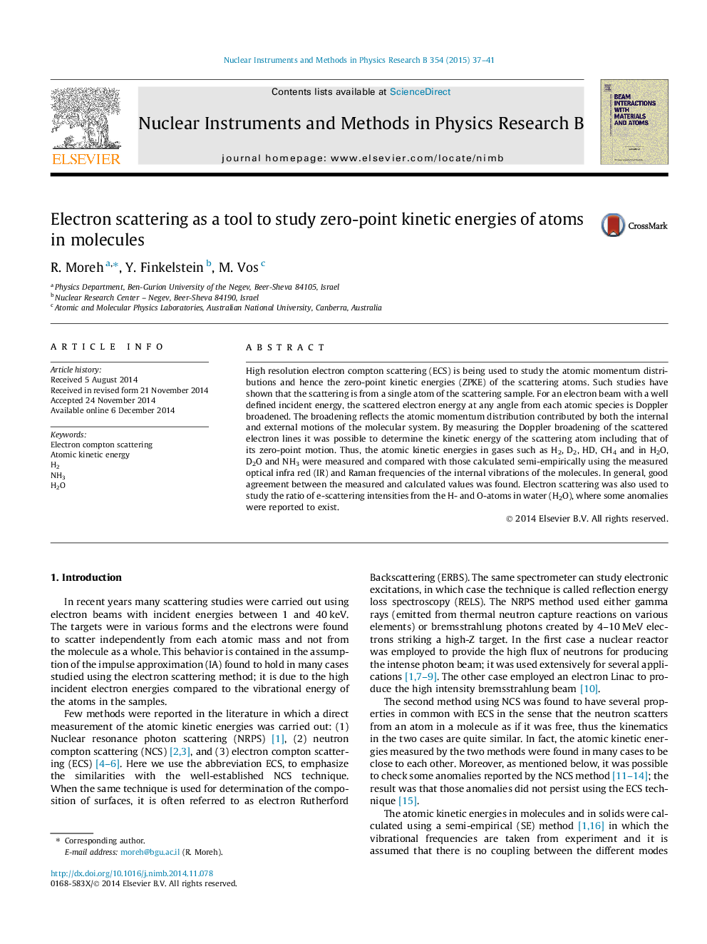 Electron scattering as a tool to study zero-point kinetic energies of atoms in molecules