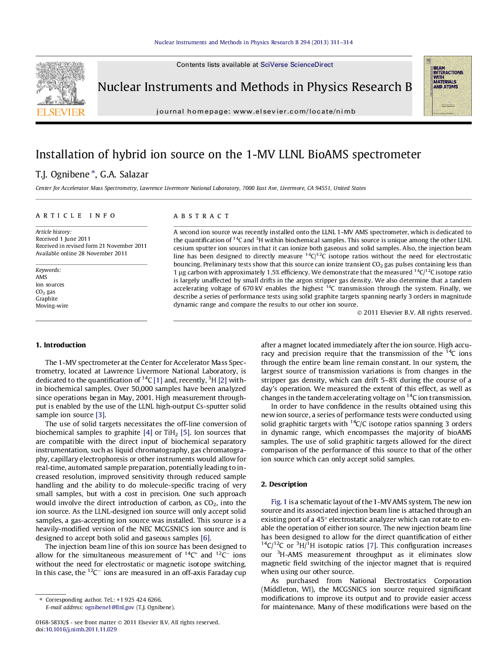 Installation of hybrid ion source on the 1-MV LLNL BioAMS spectrometer