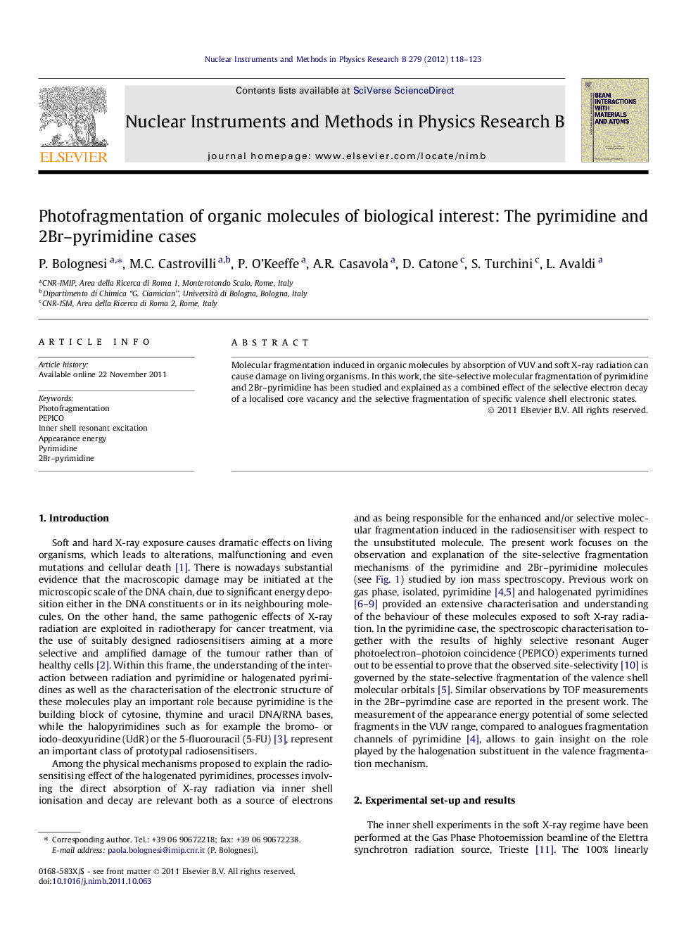 Photofragmentation of organic molecules of biological interest: The pyrimidine and 2Br-pyrimidine cases