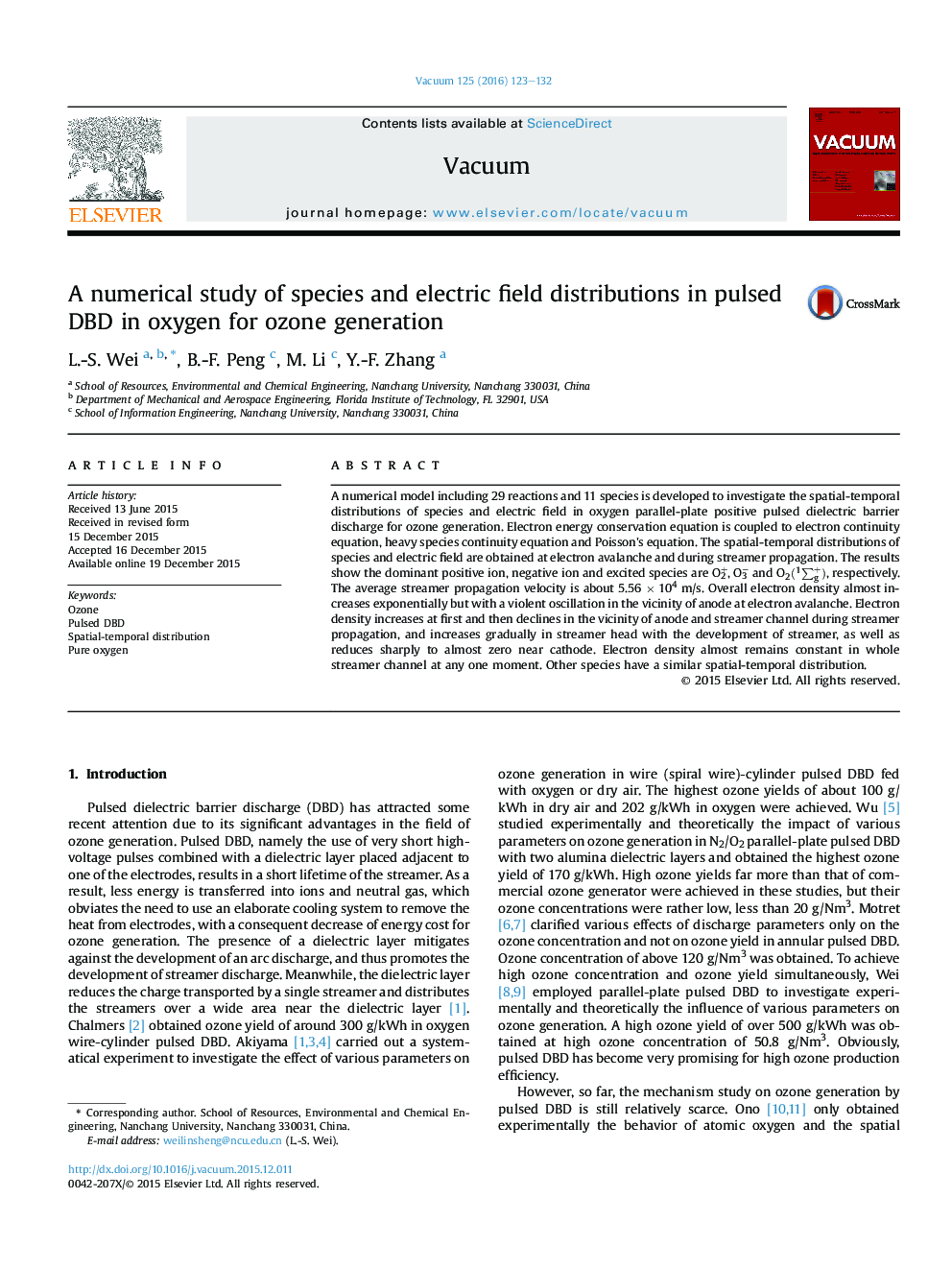 A numerical study of species and electric field distributions in pulsed DBD in oxygen for ozone generation