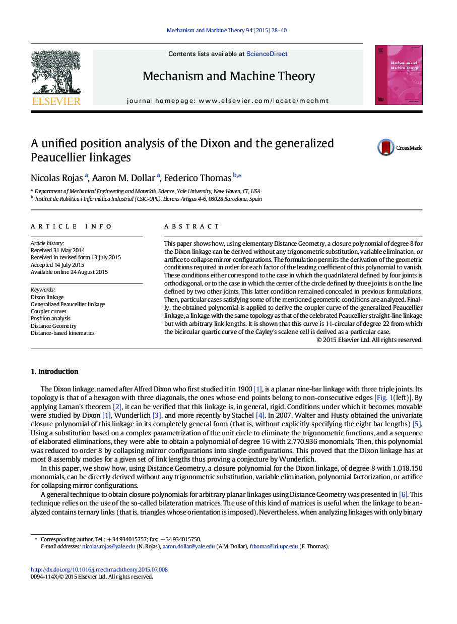 A unified position analysis of the Dixon and the generalized Peaucellier linkages