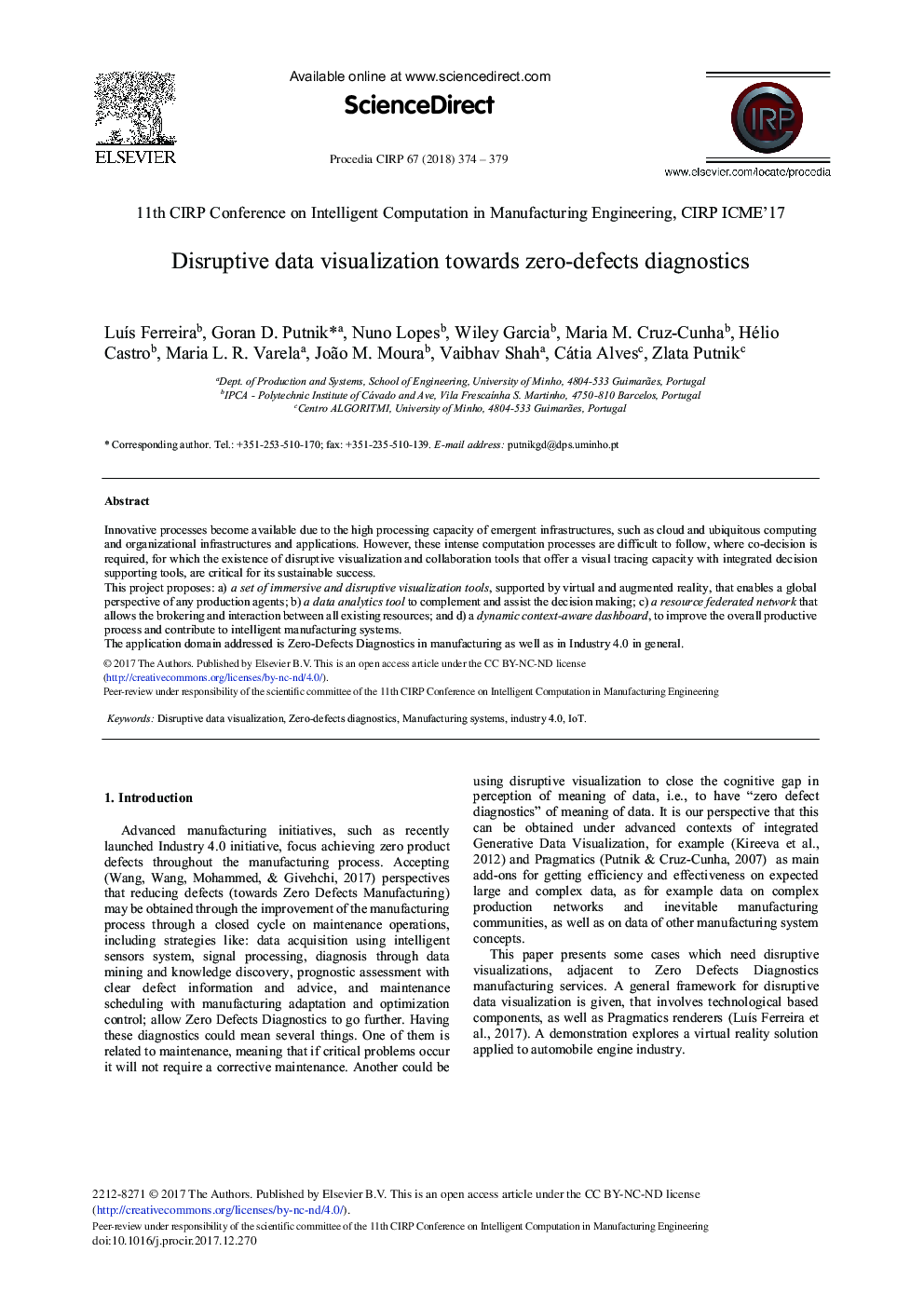 Disruptive data visualization towards zero-defects diagnostics