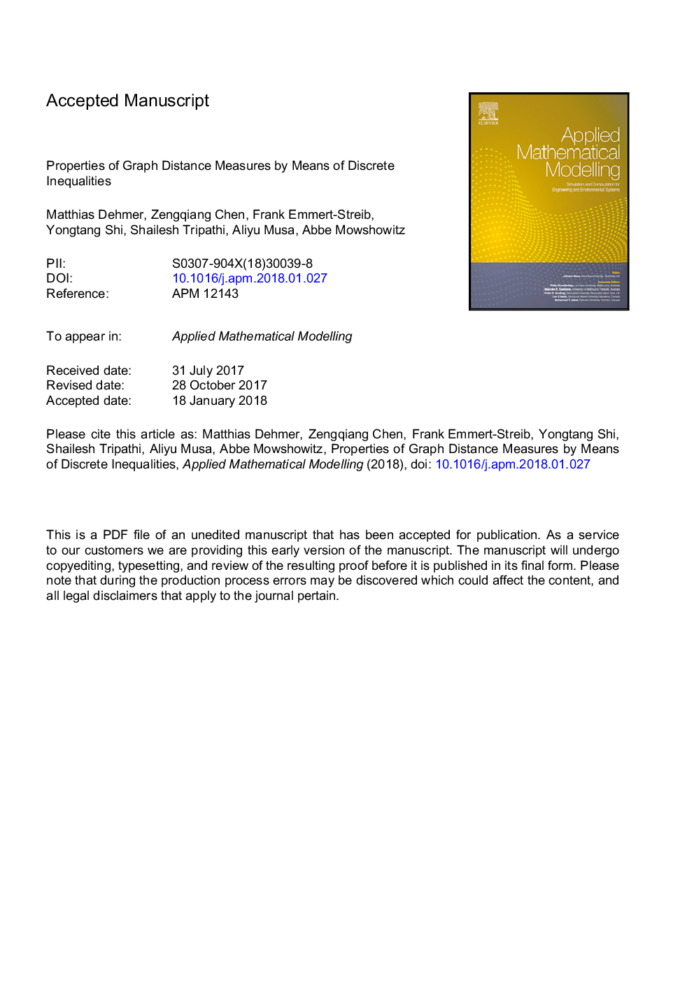 Properties of graph distance measures by means of discrete inequalities