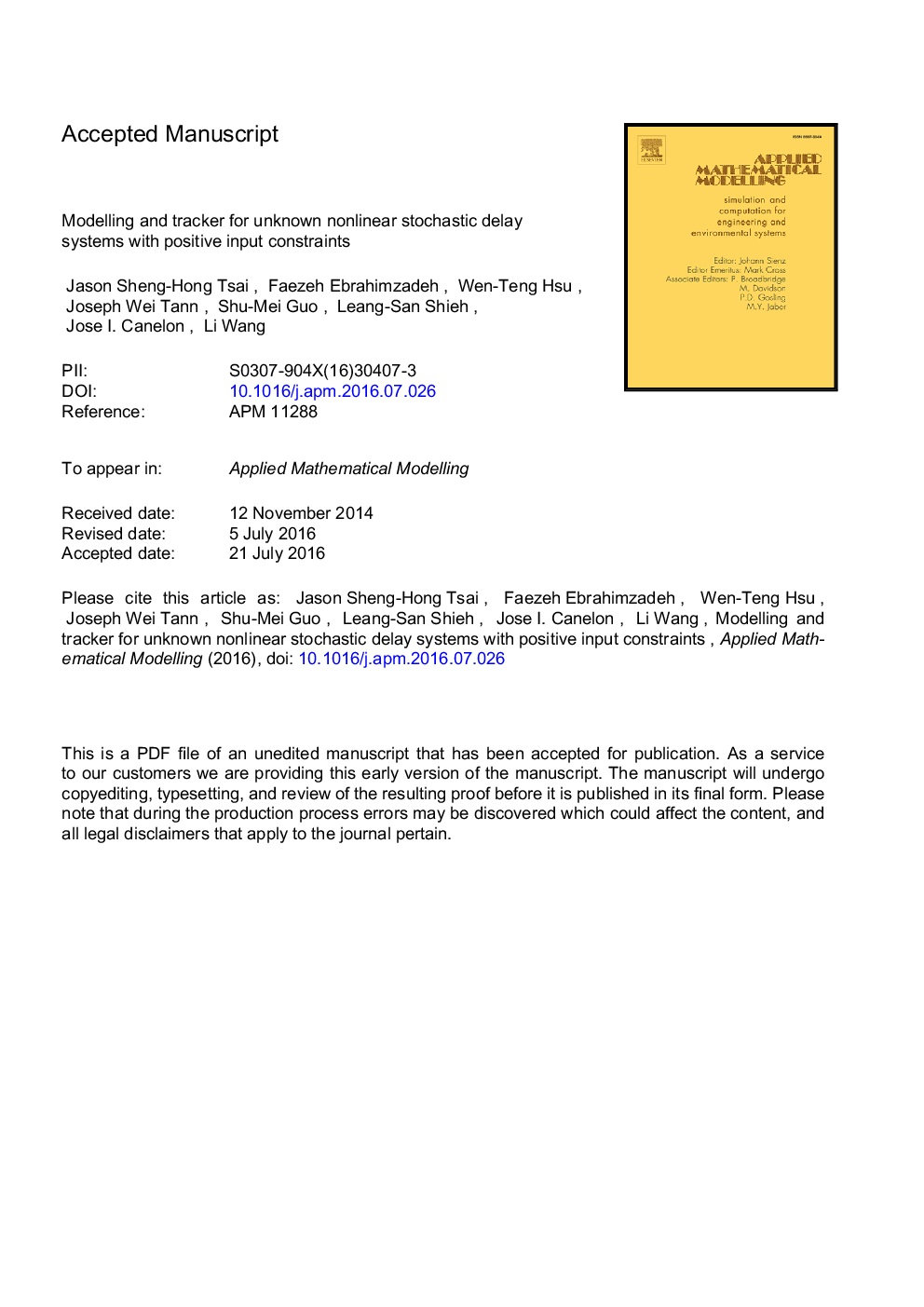 Modeling and tracker for unknown nonlinear stochastic delay systems with positive input constraints