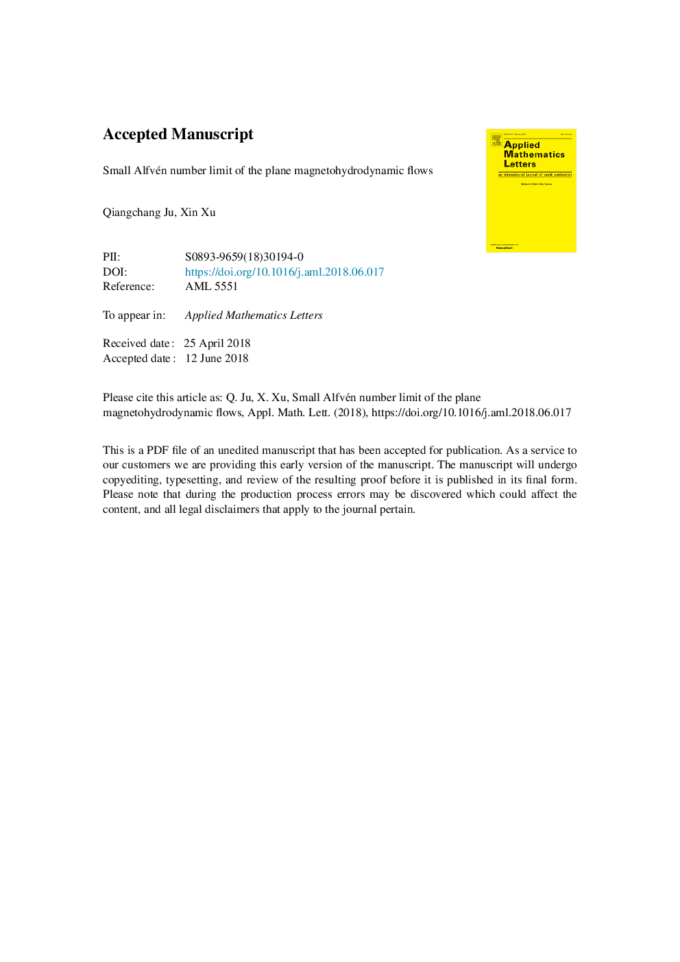 Small Alfvén number limit of the plane magnetohydrodynamic flows