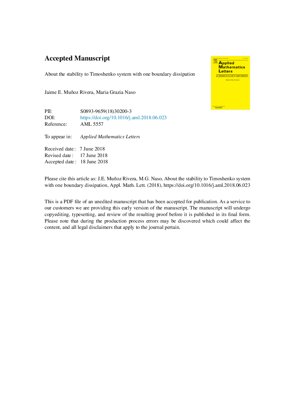 About the stability to Timoshenko system with one boundary dissipation