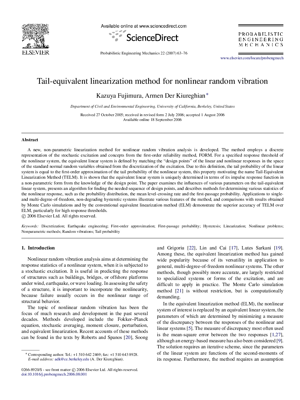 Tail-equivalent linearization method for nonlinear random vibration