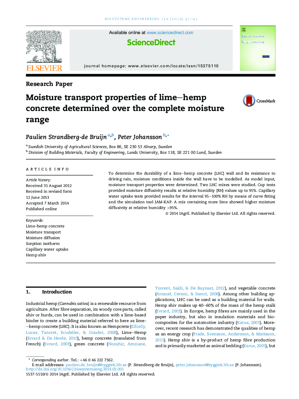 Moisture transport properties of lime-hemp concrete determined over the complete moisture range