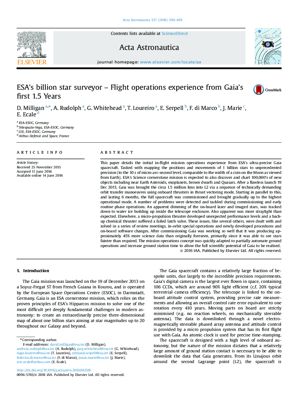 ESA's billion star surveyor - Flight operations experience from Gaia's first 1.5 Years