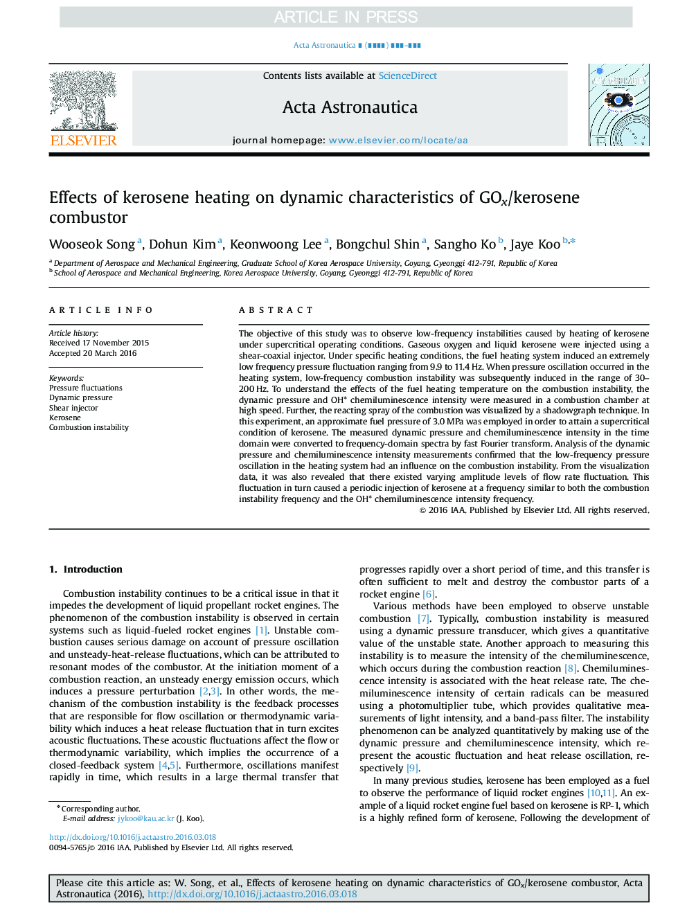 Effects of kerosene heating on dynamic characteristics of GOx/kerosene combustor