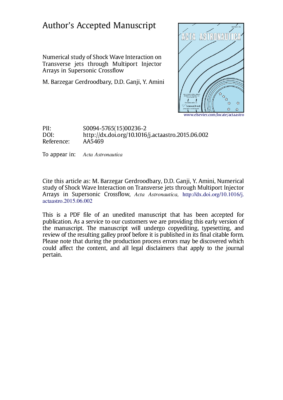 Numerical study of shock wave interaction on transverse jets through multiport injector arrays in supersonic crossflow