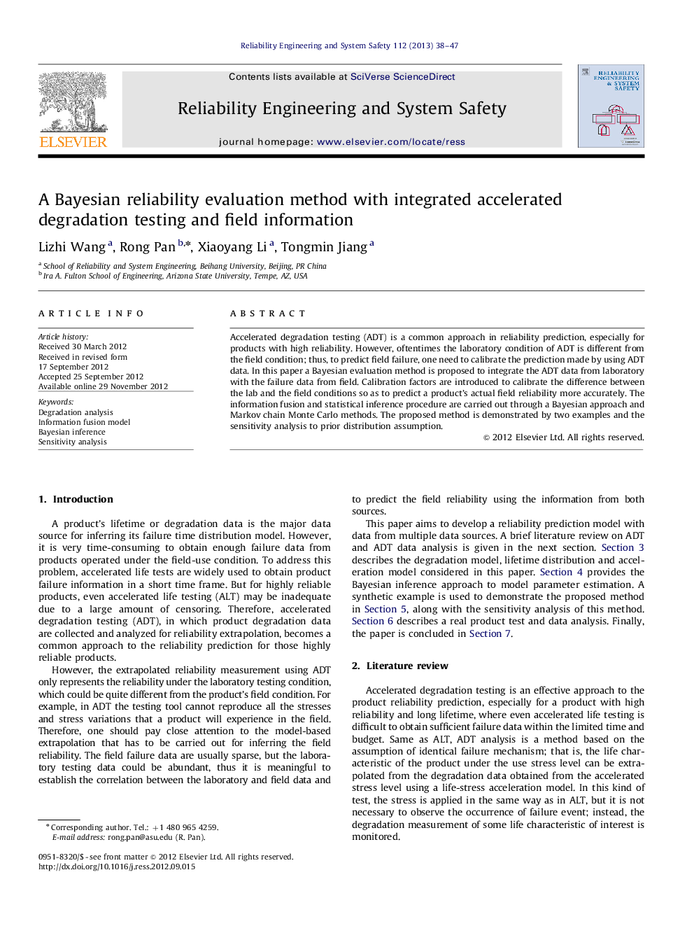 A Bayesian reliability evaluation method with integrated accelerated degradation testing and field information