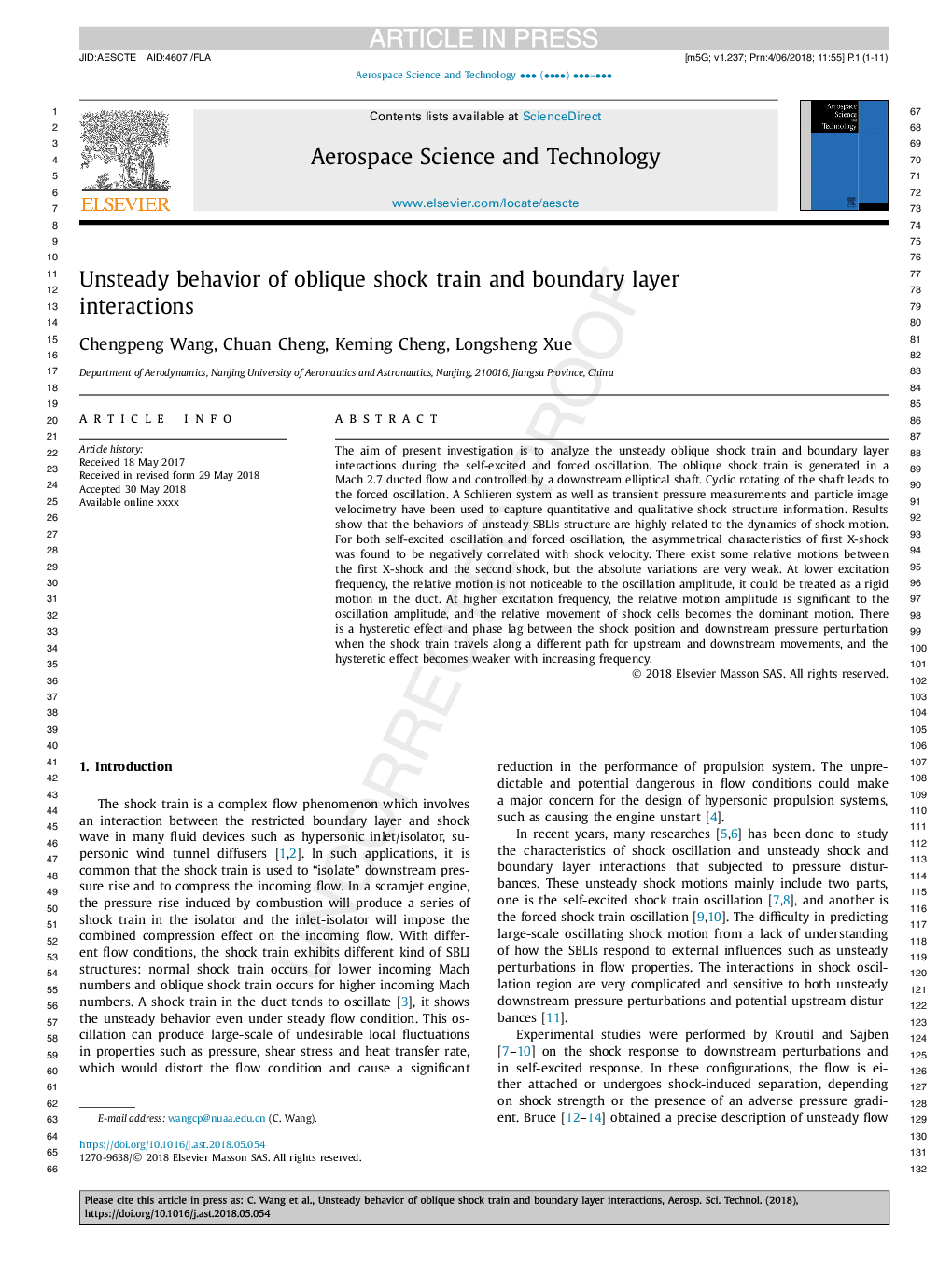 Unsteady behavior of oblique shock train and boundary layer interactions