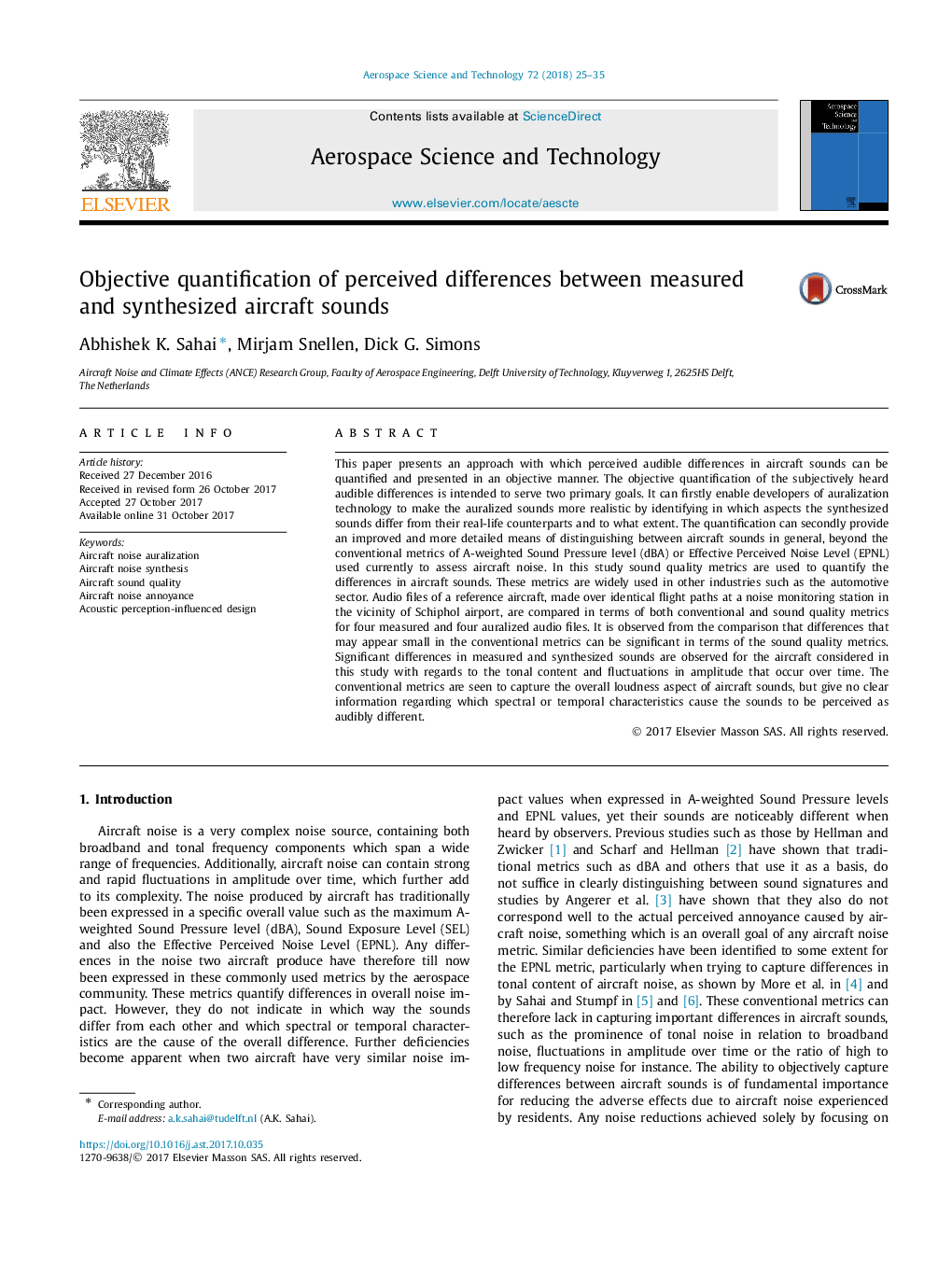 Objective quantification of perceived differences between measured and synthesized aircraft sounds