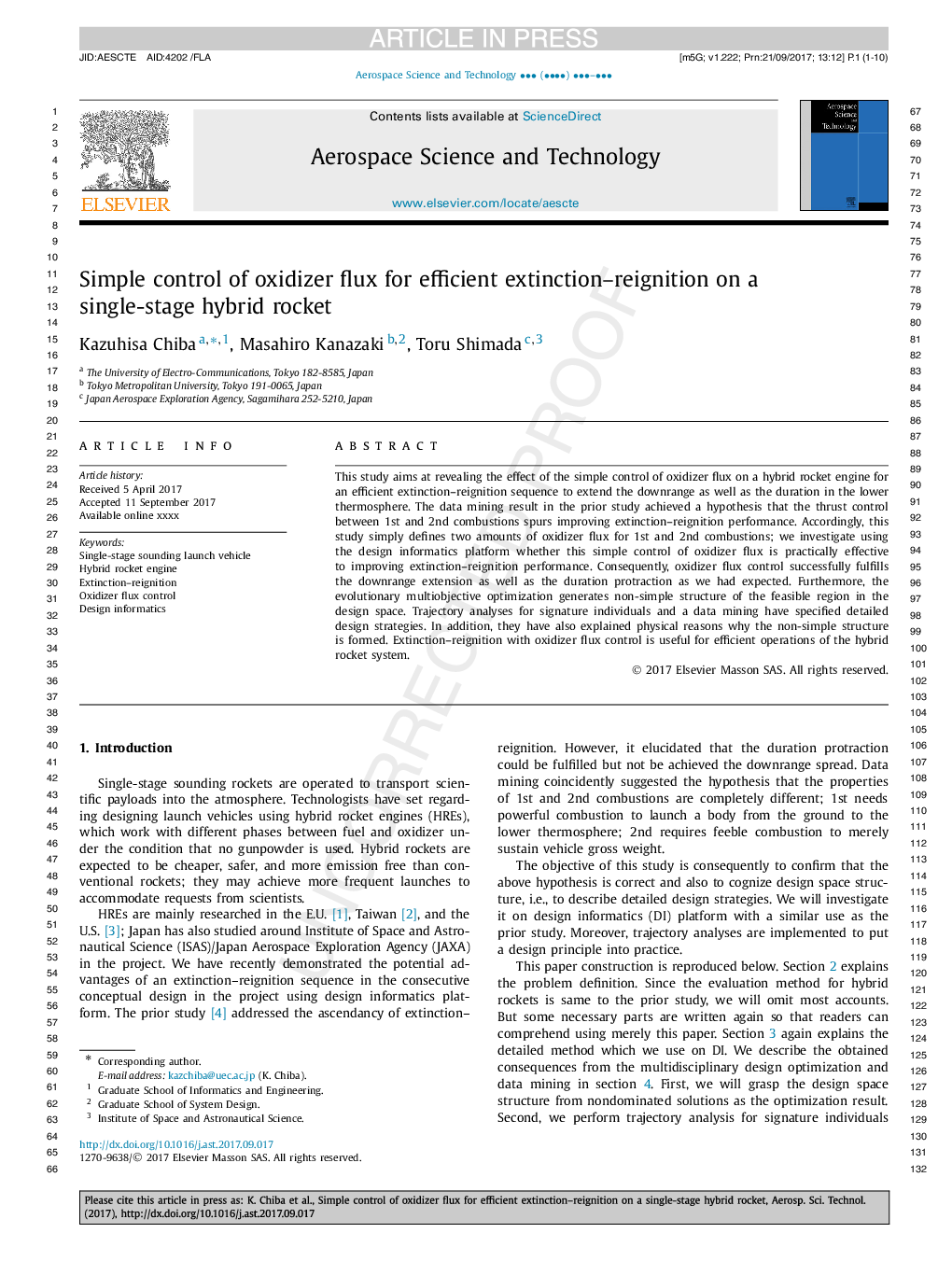 Simple control of oxidizer flux for efficient extinction-reignition on a single-stage hybrid rocket