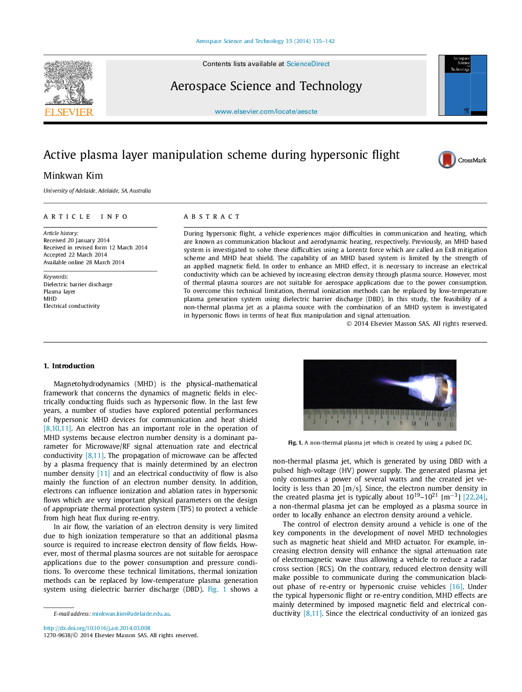 Active plasma layer manipulation scheme during hypersonic flight