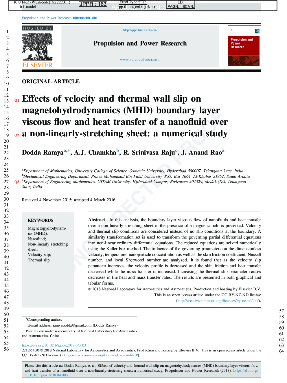Effects of velocity and thermal wall slip on magnetohydrodynamics (MHD) boundary layer viscous flow and heat transfer of a nanofluid over a non-linearly-stretching sheet: a numerical study