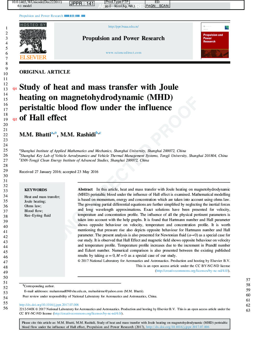 Study of heat and mass transfer with Joule heating on magnetohydrodynamic (MHD) peristaltic blood flow under the influence of Hall effect