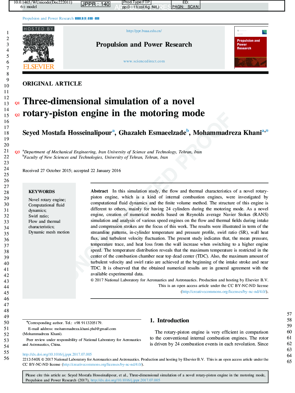 Three-dimensional simulation of a novel rotary-piston engine in the motoring mode