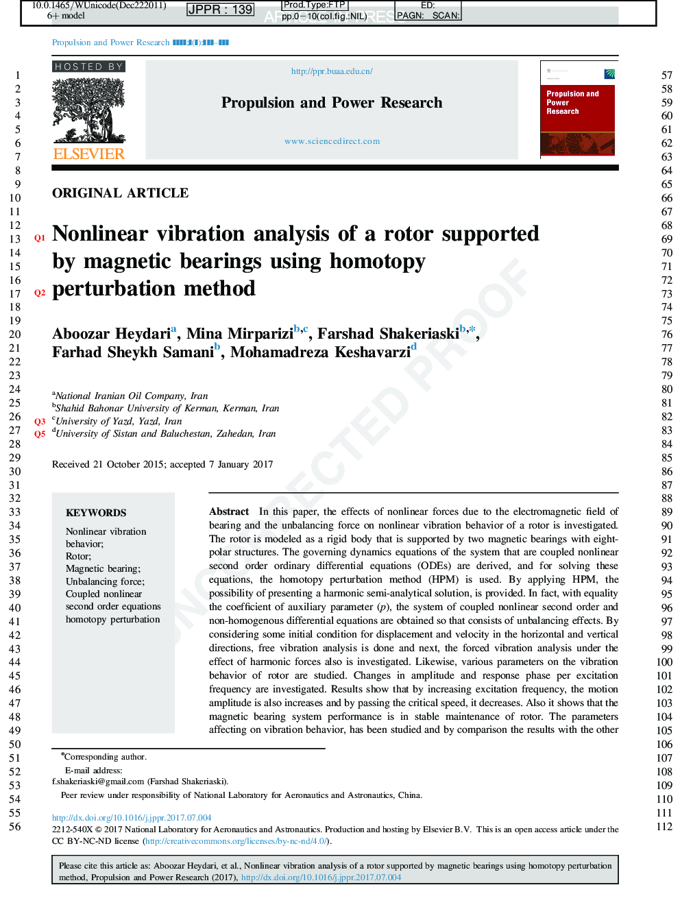 Nonlinear vibration analysis of a rotor supported by magnetic bearings using homotopy perturbation method