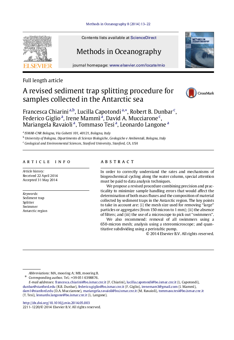 A revised sediment trap splitting procedure for samples collected in the Antarctic sea