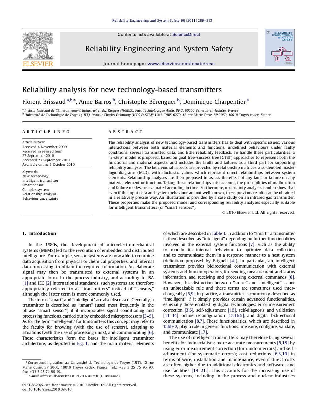 Reliability analysis for new technology-based transmitters