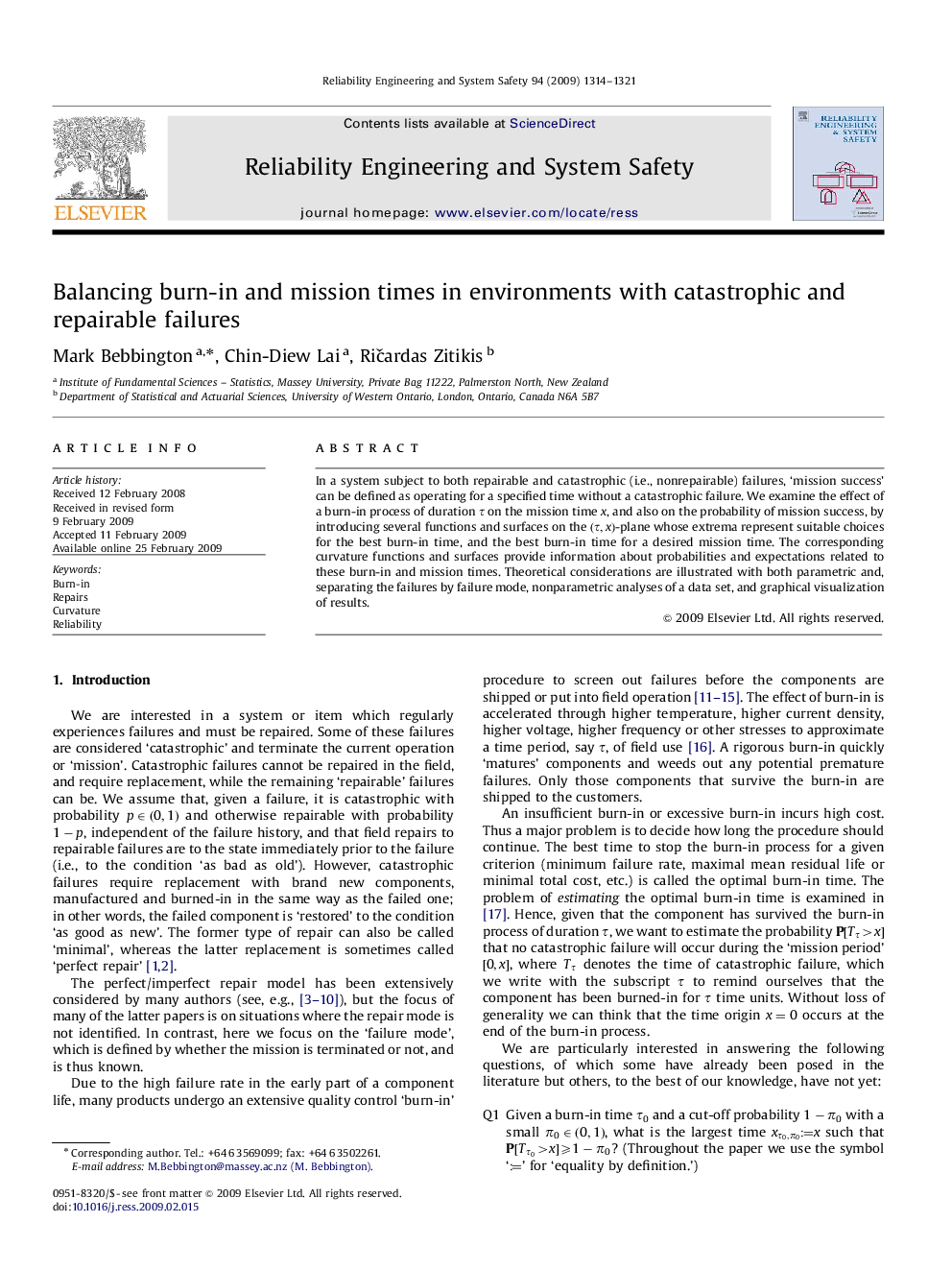 Balancing burn-in and mission times in environments with catastrophic and repairable failures