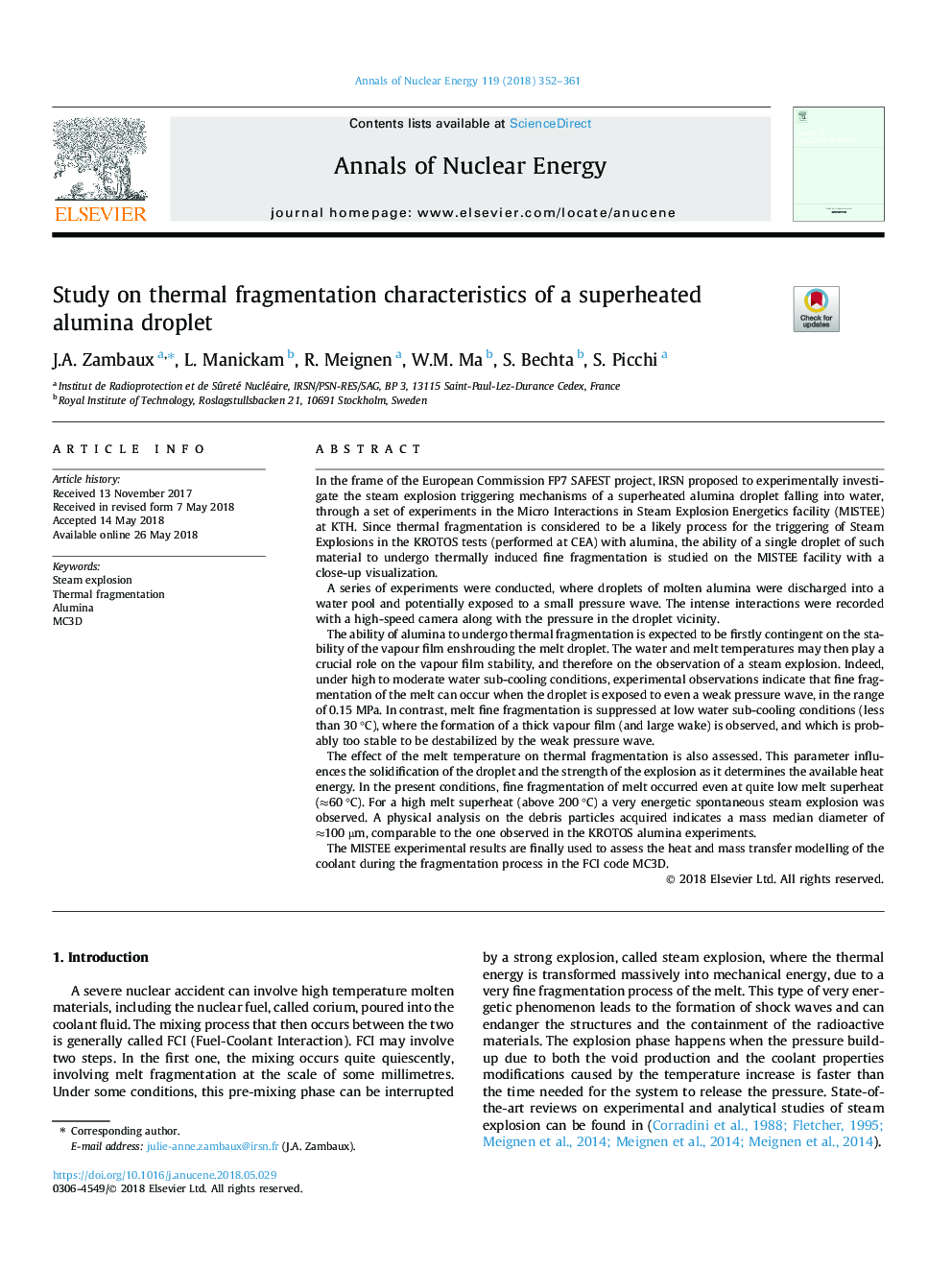 Study on thermal fragmentation characteristics of a superheated alumina droplet