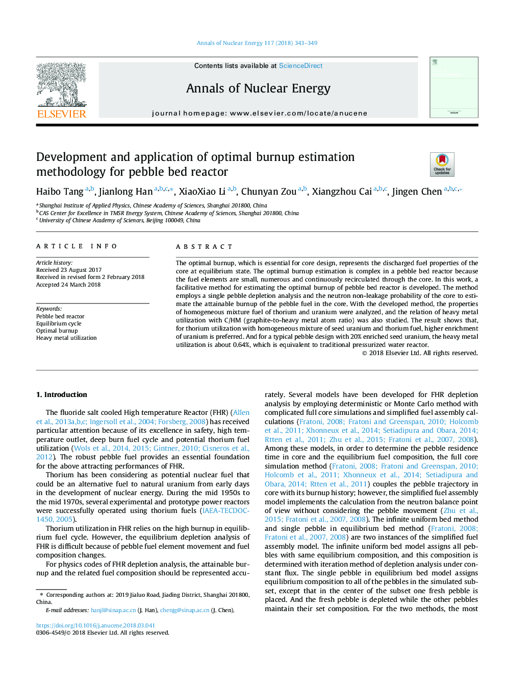 Development and application of optimal burnup estimation methodology for pebble bed reactor