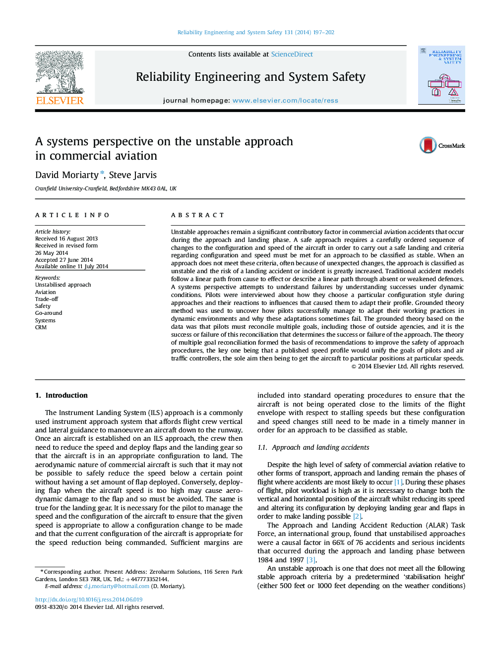 A systems perspective on the unstable approach in commercial aviation