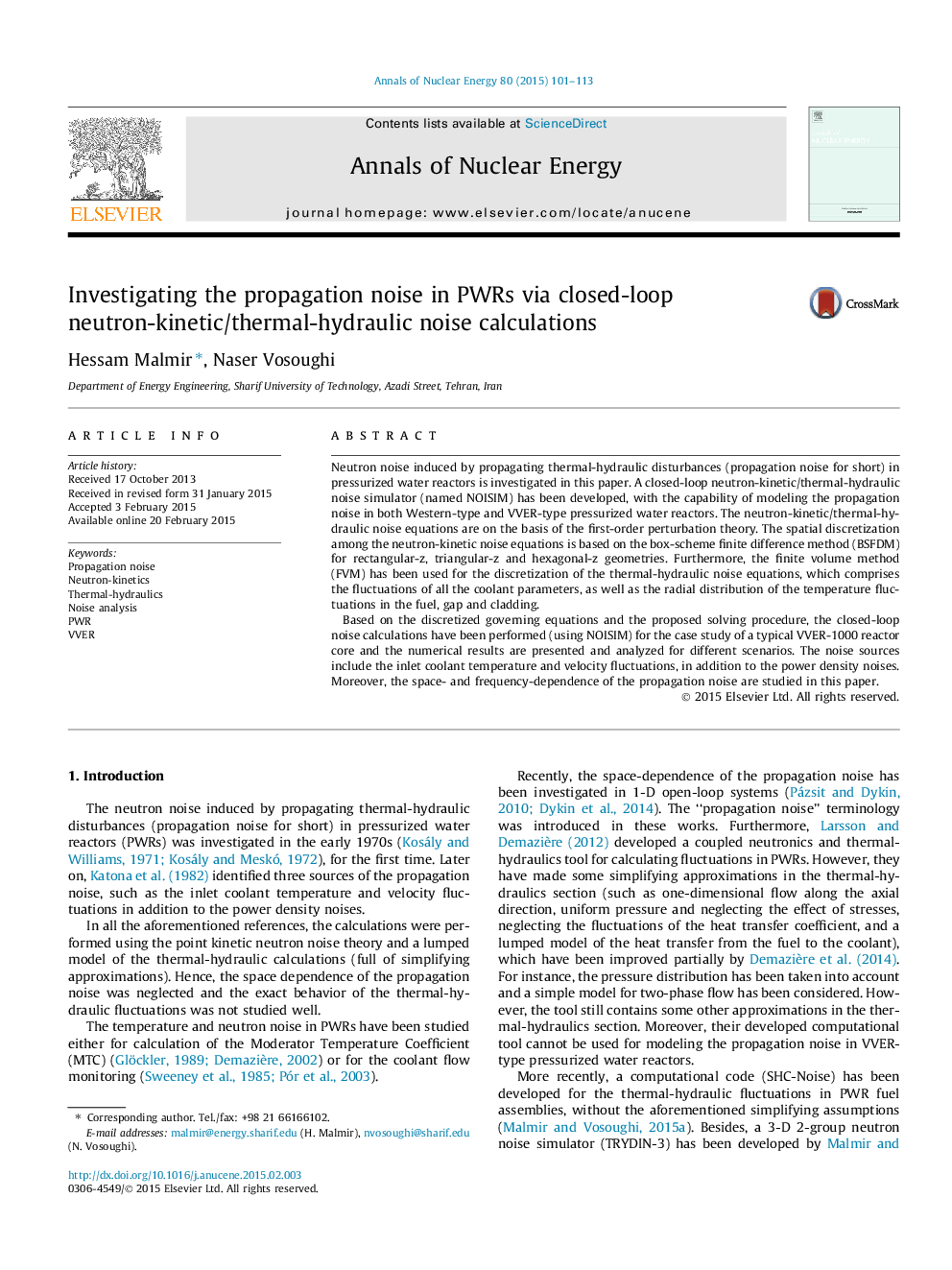 Investigating the propagation noise in PWRs via closed-loop neutron-kinetic/thermal-hydraulic noise calculations