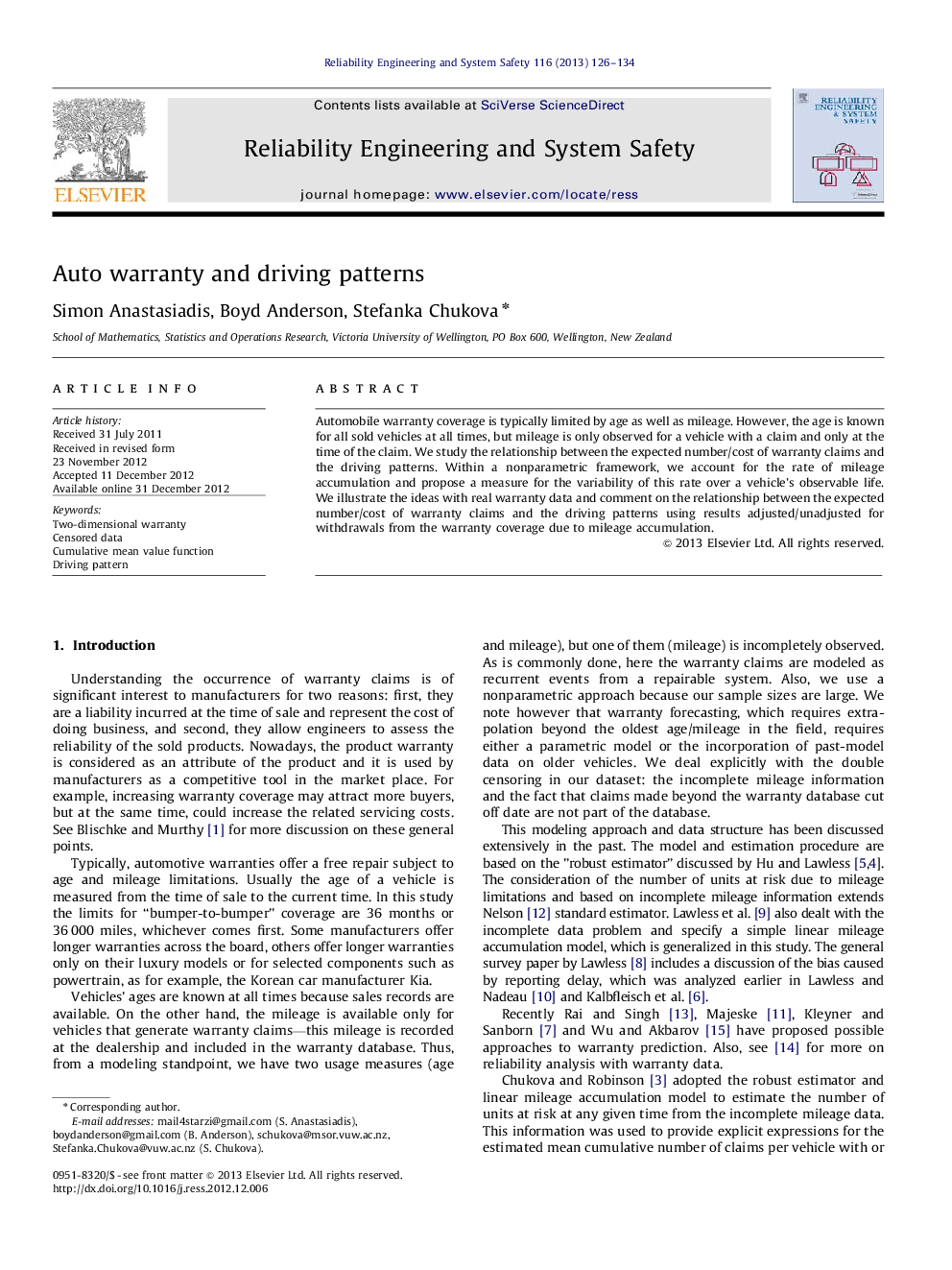 Auto warranty and driving patterns