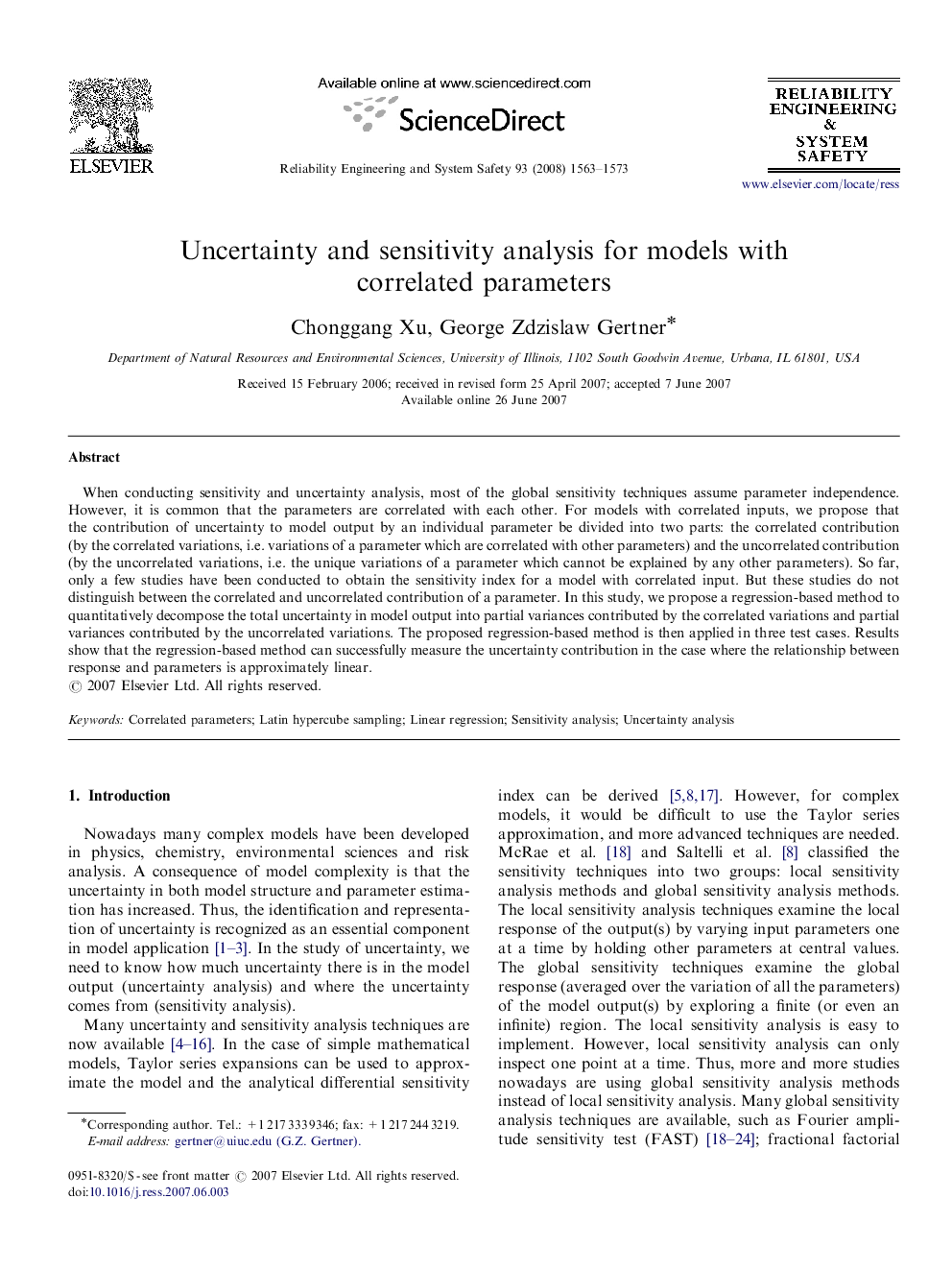 Uncertainty and sensitivity analysis for models with correlated parameters