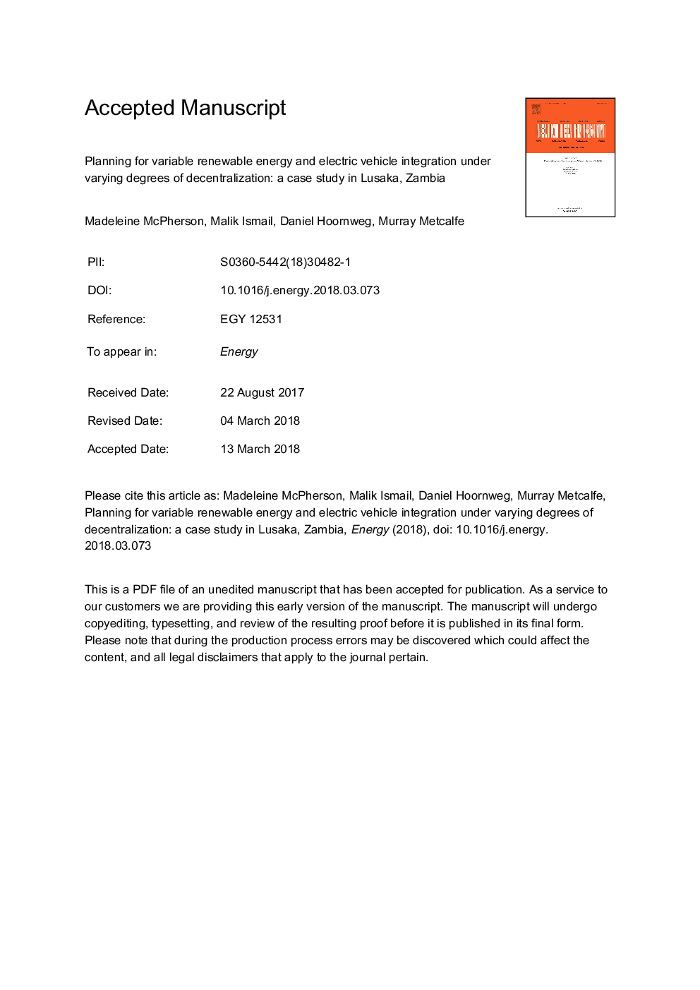 Planning for variable renewable energy and electric vehicle integration under varying degrees of decentralization: A case study in Lusaka, Zambia