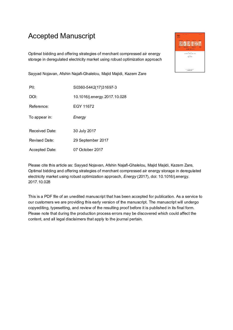 Optimal bidding and offering strategies of merchant compressed air energy storage in deregulated electricity market using robust optimization approach