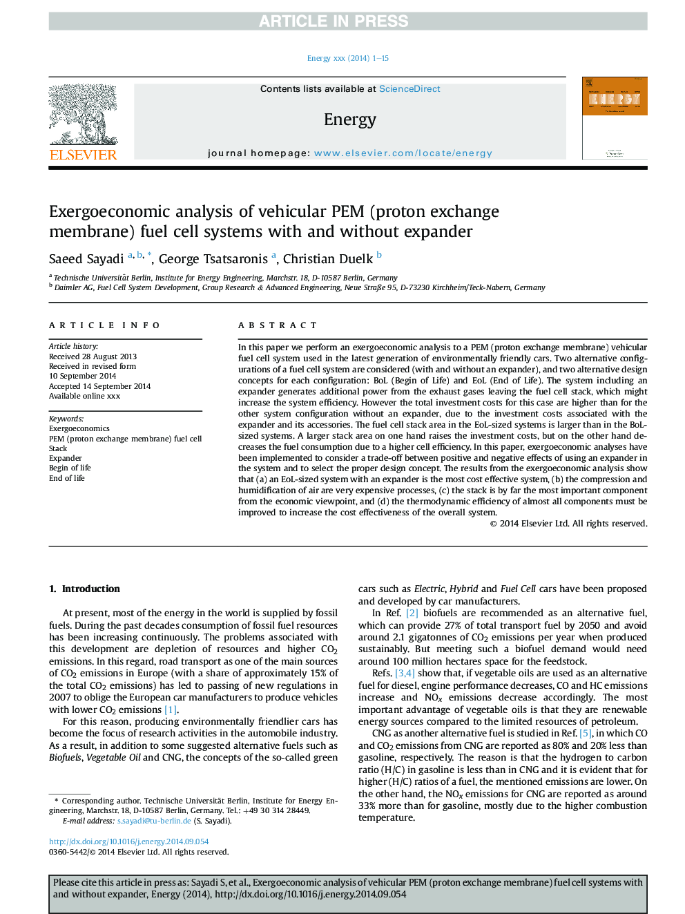 Exergoeconomic analysis of vehicular PEM (proton exchange membrane) fuel cell systems with and without expander