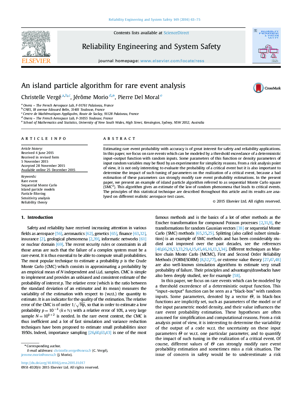 An island particle algorithm for rare event analysis