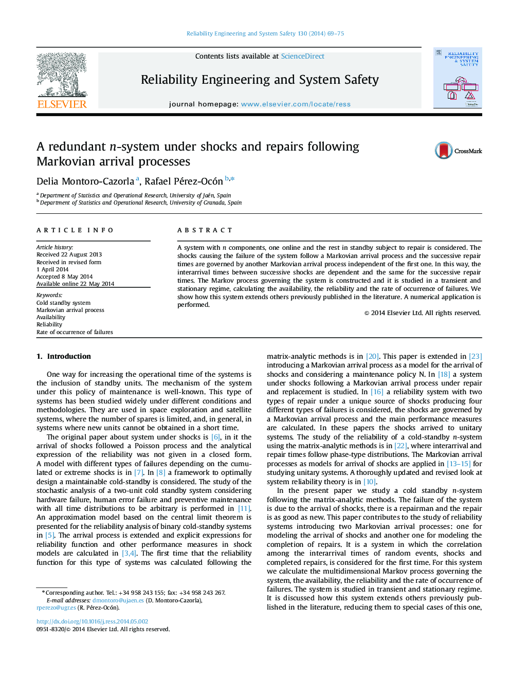 A redundant n-system under shocks and repairs following Markovian arrival processes